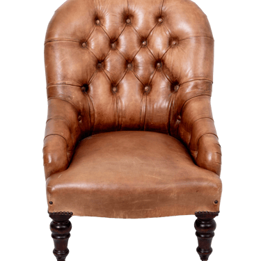 English Leather Child's Chair