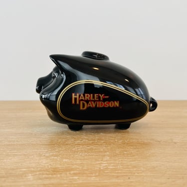 Vintage Harley Davidson mini HOG Bank Ceramic Piggy Bank Gas Tank Motorcycle Tank Bank 