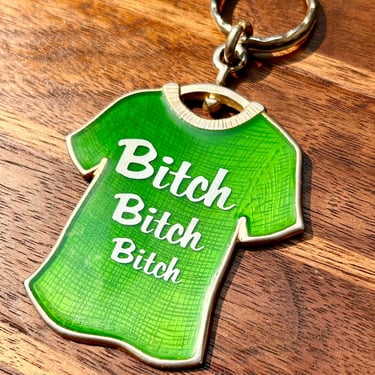 Vintage T Shirt Keychain Green Bitch Bitch Bitch Urban Outfitters Dead Stock Accessories Key Chains 