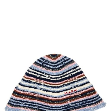 Marni Man Embroidered Cotton Bucket Hat