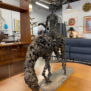 Mid Century Sculpture ‘Don Quixote’ Designed by J. Peña, ’80