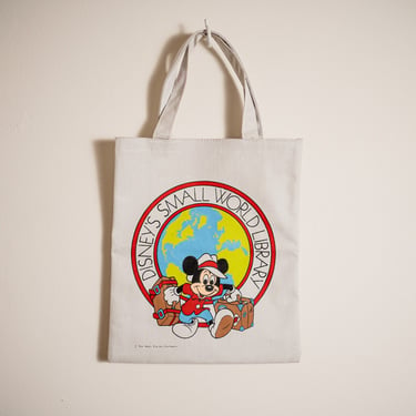 It’s a Small World Disney Mickey Mouse Vintage Children’s Mini Toge Bag 1980s 1970s 