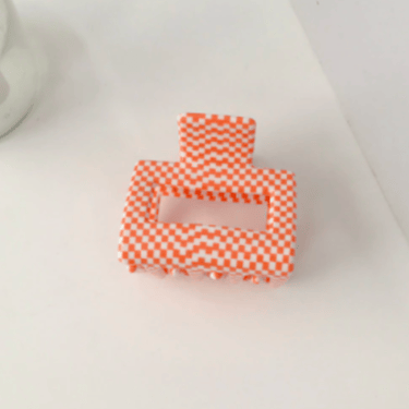 Small Checkered Claw Clip