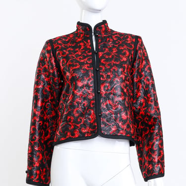 Damask Jacquard Mandarin Jacket