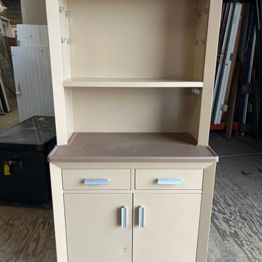 Metal Storage Cabinet and Shelf 64.5” X 32” X 16”