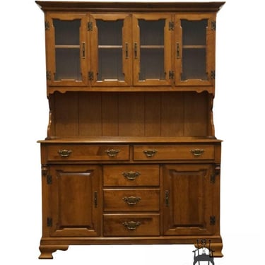 TELL CITY Solid Hard Rock Maple Colonial Style 52" Buffet w. China Cabinet 8390 - #48 Andover Finish 