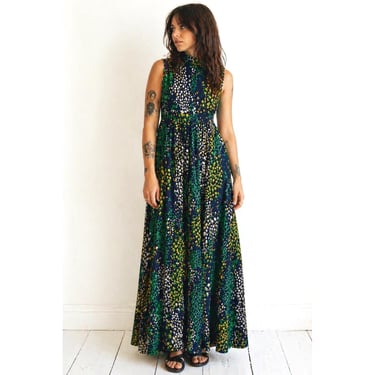 Vintage 60s Cottagecore Romantic Navy Floral Maxi Dress | Fenix Vintage -  Los Angeles, CA | ATTIC