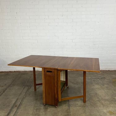 Mid Century Walnut Collapsable Table 