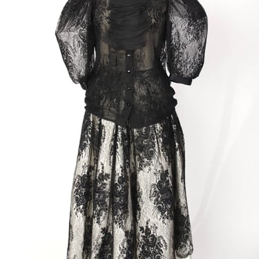 Emanuel Ungaro Lace Tulle Skirt Set