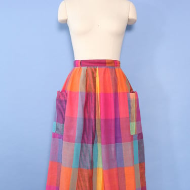 Sunset Plaid Pocket Midi M/L