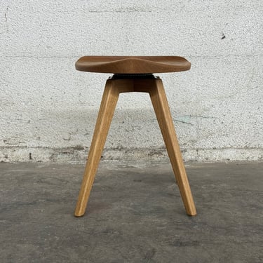 Mid Century Modern Dining Stool, Swivel Stool, Wood Tractor Seat Stool, Farmhouse Kitchen, Counter Height Stool, Dining Chair, Tabouret 