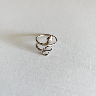 Vintage Sterling Silver Snake Ring, Size 6.25 