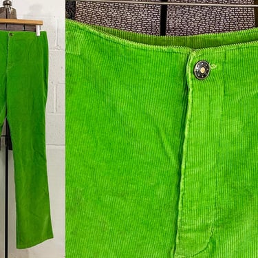 Vintage Green Corduroy Pants Stein Mart Cords Jeans 32” Waist Stein Mart 1990s 90s 2000s 33