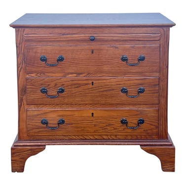 Oak Three Drawer Chest / Oversized Nightstand by A. America 