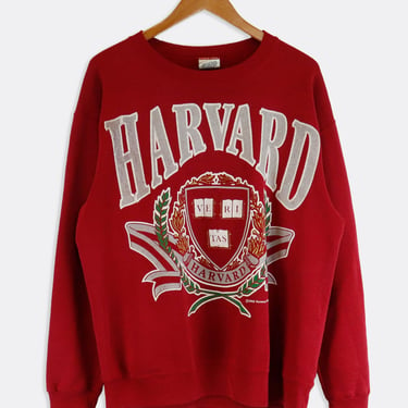 Vintage 1990 Harvard Varsity Graphic Crest Sweatshirt Sz L