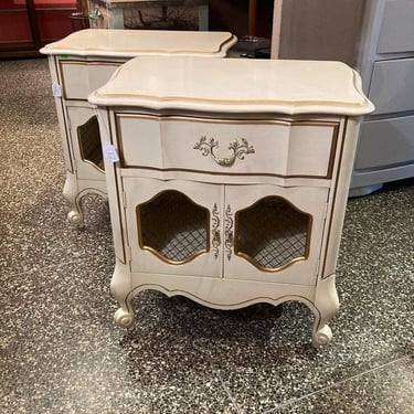 Two faux French nightstands 24” x 16” x 26”