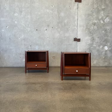 Pair of Sculptural Nightstands By Kipp Stewart For Drexel