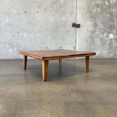 Mid Century Modern Custom Made Solid Walnut Coffee Table