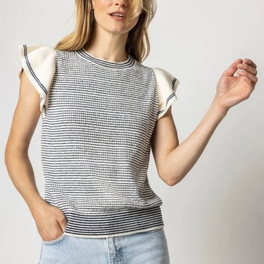 Lilla P | Ruffle Sleeve Shell Sweater
