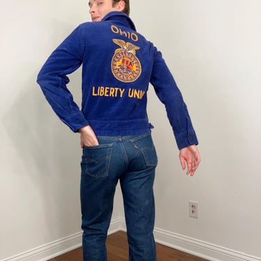 Vintage 70s FFA Corduroy Jacket/ Future Farmers Of America