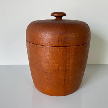 Mid-Century Danish Modern  Teak Wood Ice Bucket 