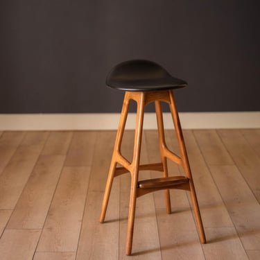 Vintage Danish Teak Bar Stool by Erik Buch for O.D. Moble 