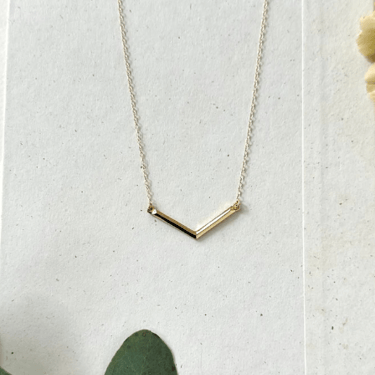 Geo V Bar Necklace