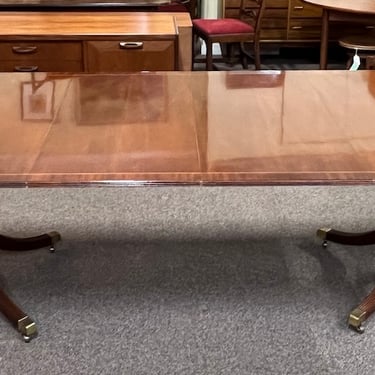 Item #DMC867 Extending Mahogany Dining Table by Baker Furniture Company Late 20th c.