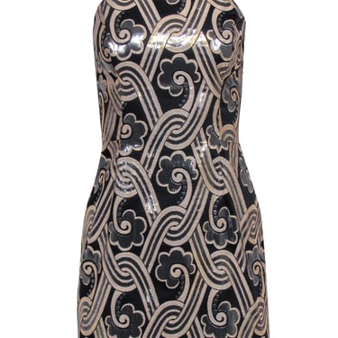 Lilly Pulitzer – Black, Gold &amp; Silver w/ Beaded Embellishment Dress Sz 0