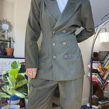 VTG 80s La Belle Green Pant Suit 