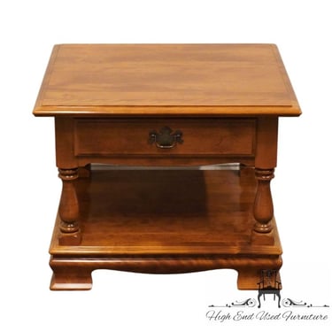 ETHAN ALLEN Heirloom Nutmeg Maple Colonial Early American 26" Square Accent End Table 10-8625 