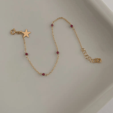 Lluvia bracelet, ruby