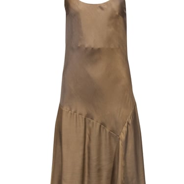 Rag & Bone - Camel Colored "Eva" Silk Blend Slip Dress Sz 2