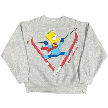 Vintage The Simpsons "Bart Simpson" Skiing Crewneck Sweatshirt