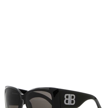Balenciaga Women Black Acetate Signature Square Xl Sunglasses