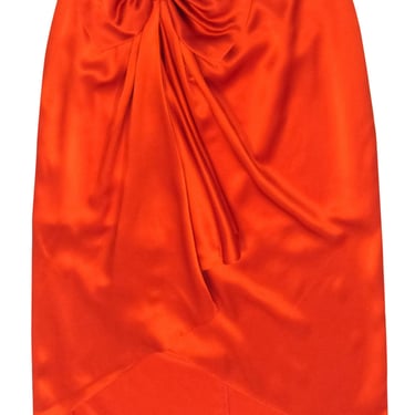 Cinq a Sept - Blood Orange &quot;Emma Bow&quot; Silk Skirt Sz 8
