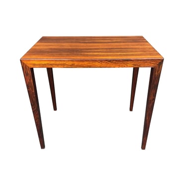 Vintage Danish Mid Century Modern Rosewood Side Table by Severin Hansen 