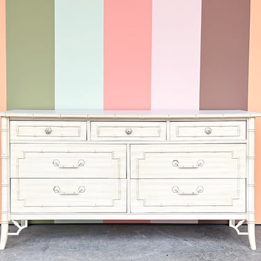 Thomasville Faux Bamboo Double Dresser