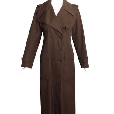 YVES SAINT LAURENT- 1970s Cotton Trench Coat, Size 8