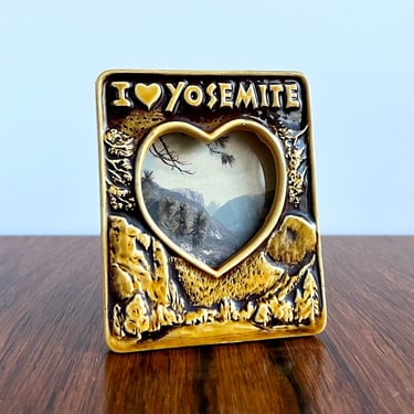 Vintage Yosemite National Park Souvenir Ceramic Photo Frame 