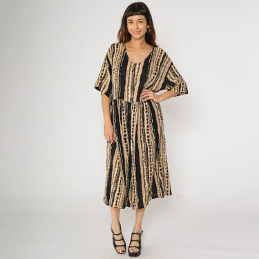 90s striped dress MARMALADE 90s Britpop Inspired Brown/Red/Yellow/White Dress with Waist –  Marmalade-shop main image 0