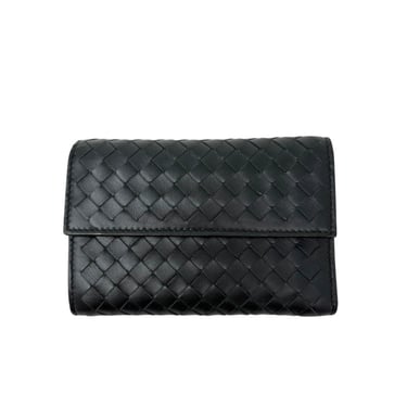 Bottega Veneta Black Fold-over Wallet