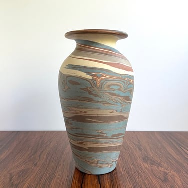 Niloak Mission Swirl Pottery Vase 9” - Arts and Crafts Era - First Art Mark ca. 1910-1924 