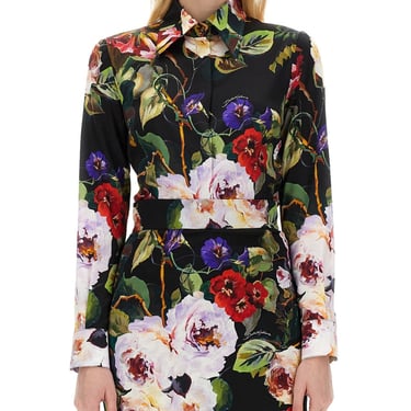 Dolce &amp; Gabbana Women Rose Garden Print Shirt