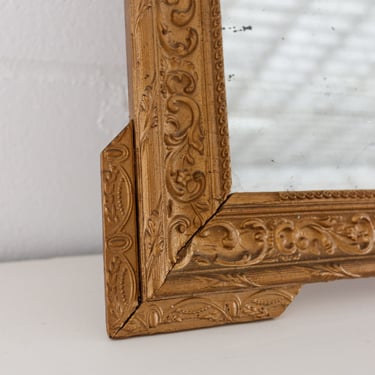 19th century French Louis XVI style gilt wood mirror