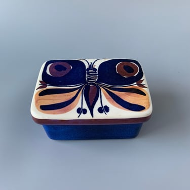 Royal Copenhagen Porcelain Butterfly Trinket Box 