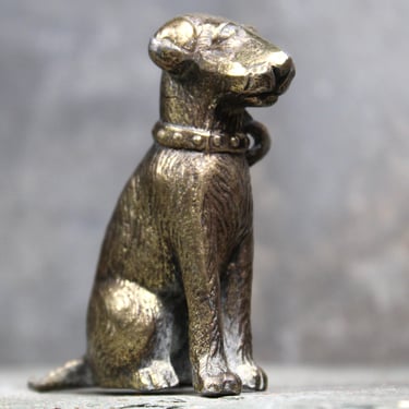 Brass Terrier Figurine | Miniature Dog Figurine | Made in Japan | Dog Lovers Gift 