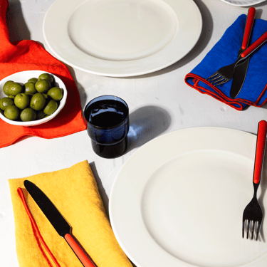 Linen Dinner Napkin Set - Mixed Brights