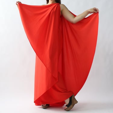 70s Halston IV One Shoulder Gown