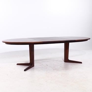 Bernhard Pedersen Mid Century Danish Rosewood Expanding Dining Table with 2 Leaves - mcm 